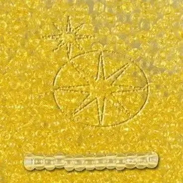 Gule glasperler, preciosa, yellow 2 dyed crystal, storkøb 