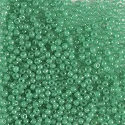 Grønne glasperler, preciosa, alabaster green, storkøb 