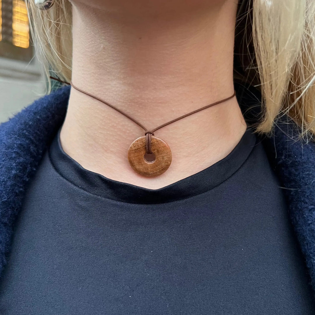 Vedhæng, donut ædelsten, 25mm, flere varianter - uden snor JCentre