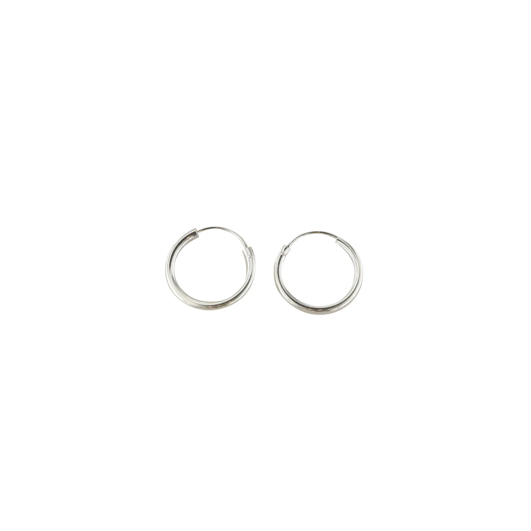 Øreringe, hoops, 25 mm, sterlingsølv og forgyldt sterlingsølv, flere varianter BLT
