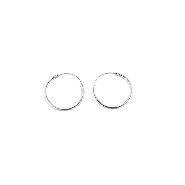Øreringe, hoops, 25 mm, sterlingsølv og forgyldt sterlingsølv, flere varianter BLT