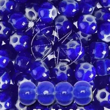 Blå glasperler, preciosa, blue cornelian star, storkøb 