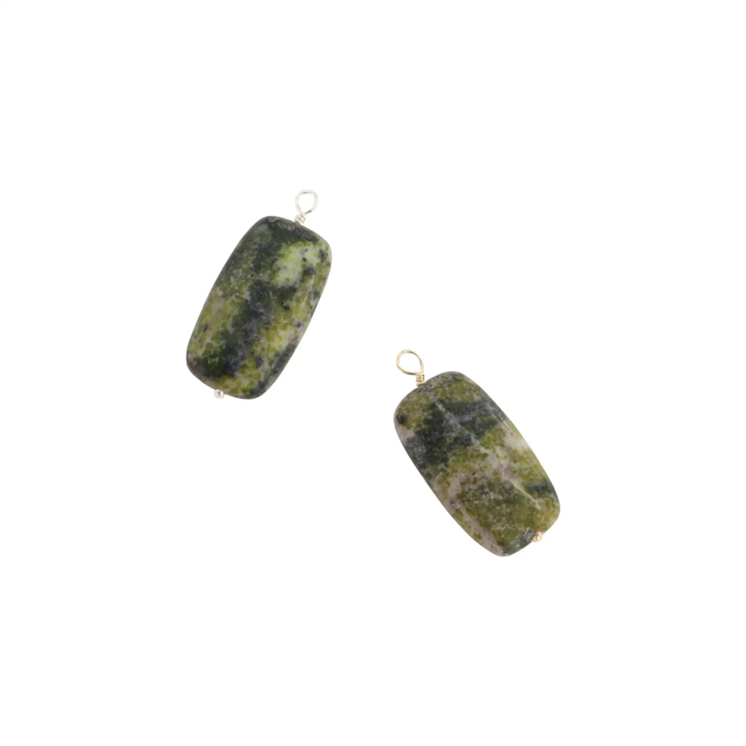 Vedhæng, serpenting rektangel, sterlingsølv/forgyldt sølv, 30x10mm Beadhouse of Copenhagen