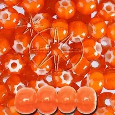 Orange glasperler, preciosa, orange cornelian star, storkøb 