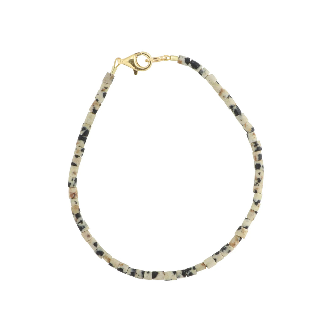 Armbånd, smykkesten rør, forgyldt sterlingsølv og sterlingsølv Beadhouse of Copenhagen