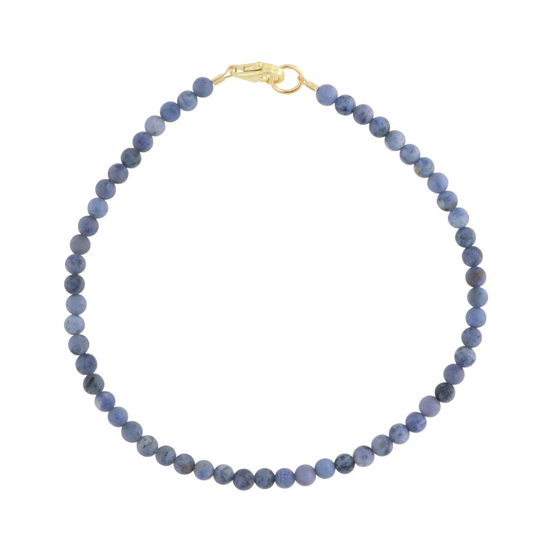 Armbånd med halvædelsten, forgyldt sterlingsølv og sølv Beadhouse of Copenhagen