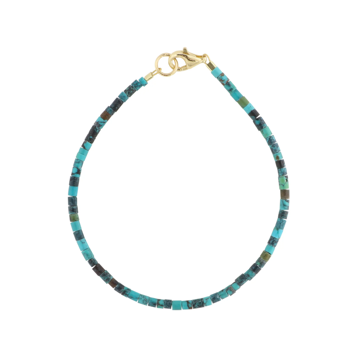 Armbånd, smykkesten rør, forgyldt sterlingsølv og sterlingsølv Beadhouse of Copenhagen