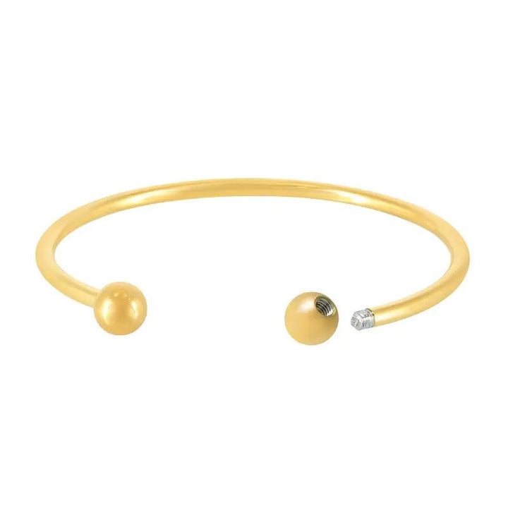 Armbånd, åben armring, forsølvet og forgyldt rustfri stål, 18 cm, justerbar Greece