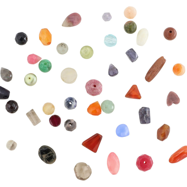 Smykkestensperler, mix af små smykkesten, 2-5 mm, 10 stk BOC