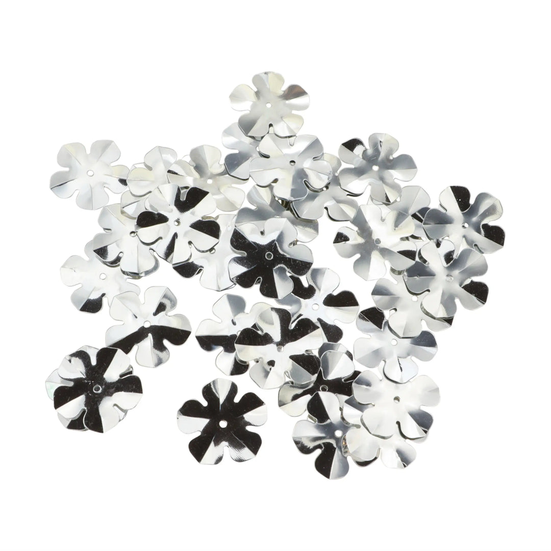Palietter, blomst, 13-24mm, 10-40g, uden regnbueskær, flere varianter Beadhouse of Copenhagen