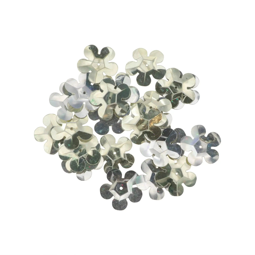 Palietter, blomst, 14-20mm, 10-40g, med regnbueskær, flere varianter 