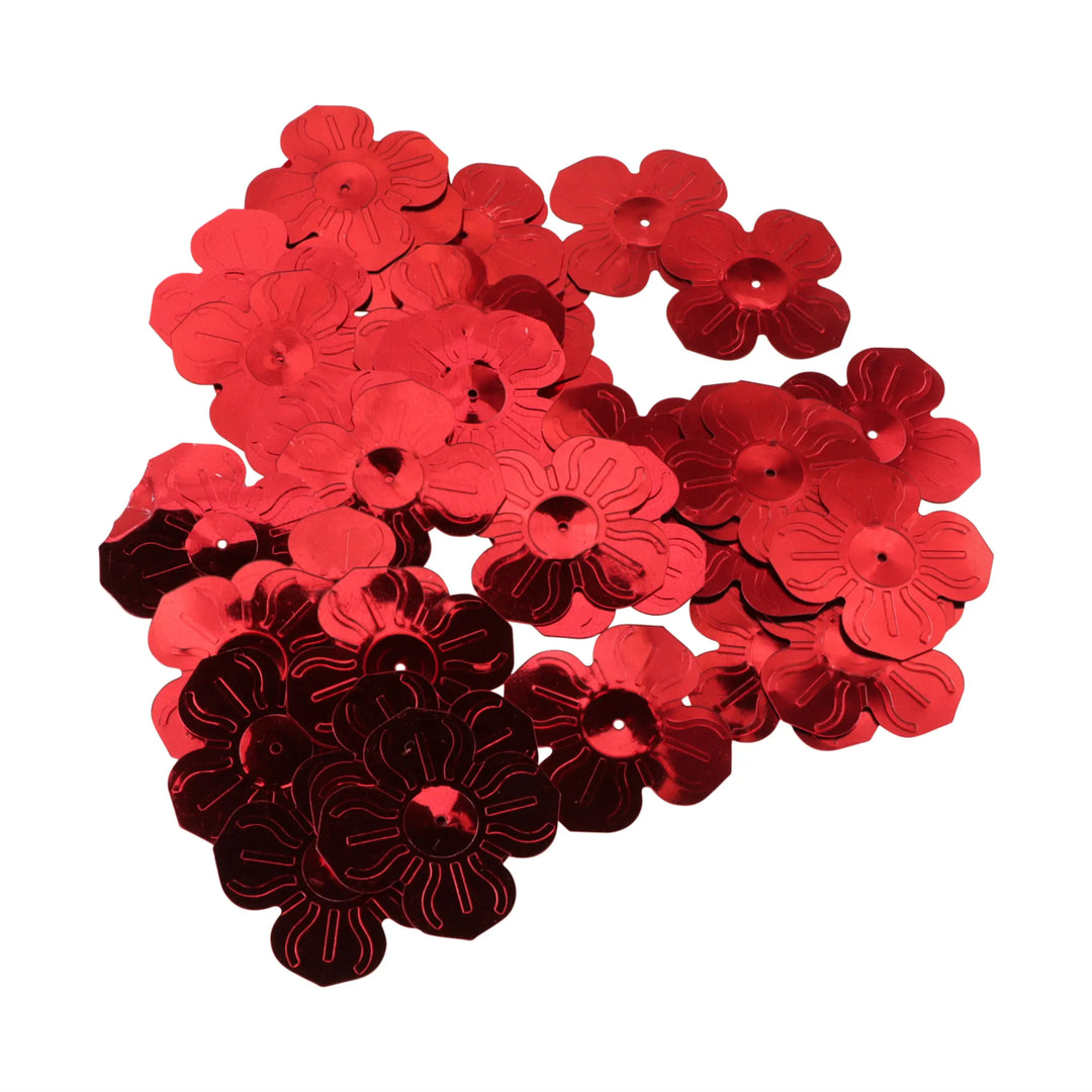 Palietter, blomst, 13-24mm, 10-40g, uden regnbueskær, flere varianter Beadhouse of Copenhagen