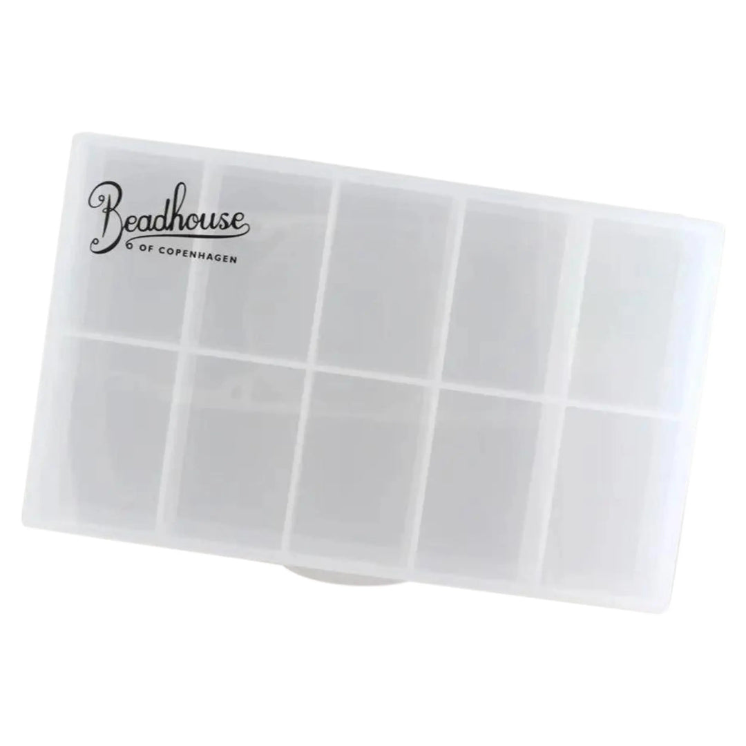 Opbevaring, beadhouse bead box 10 rum, plastik, uden indhold 