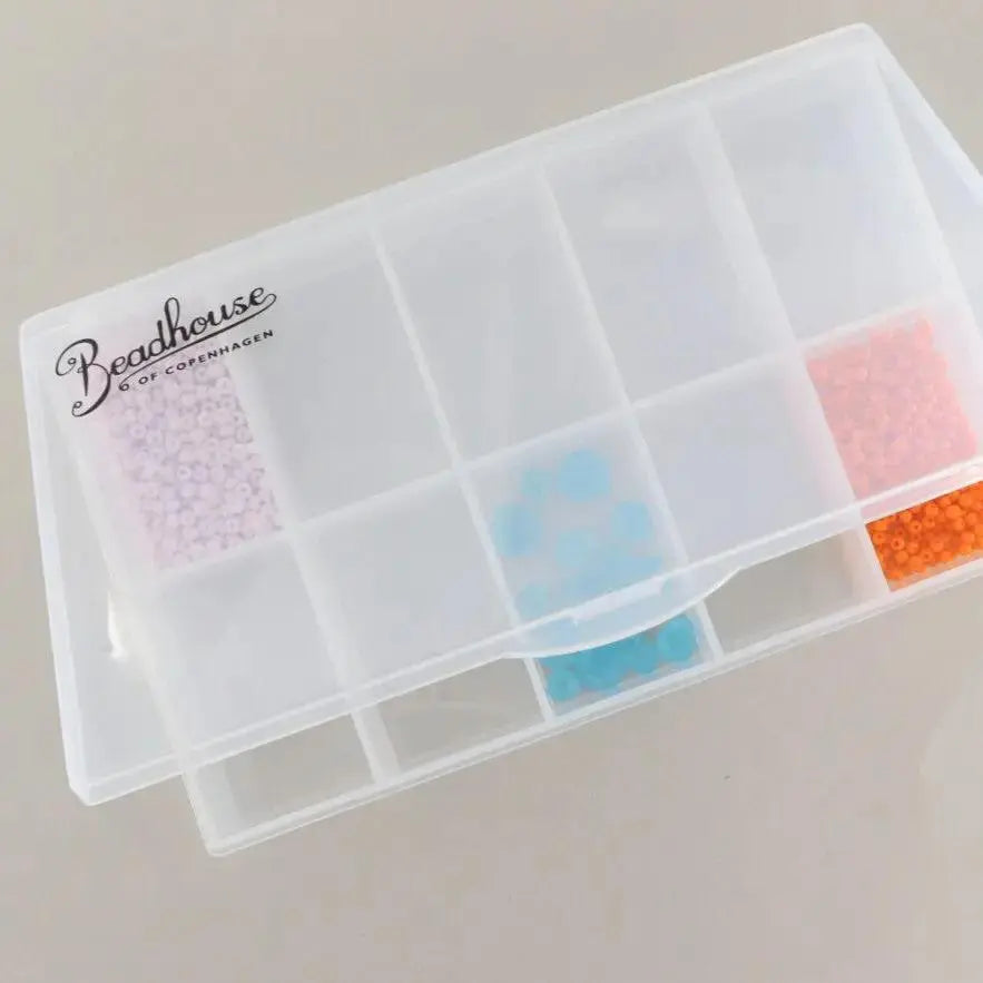 Opbevaring, beadhouse bead box 10 rum, plastik, uden indhold 