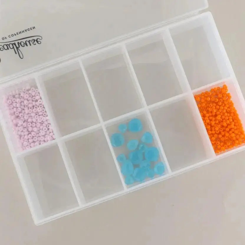 Opbevaring, beadhouse bead box 10 rum, plastik, uden indhold 