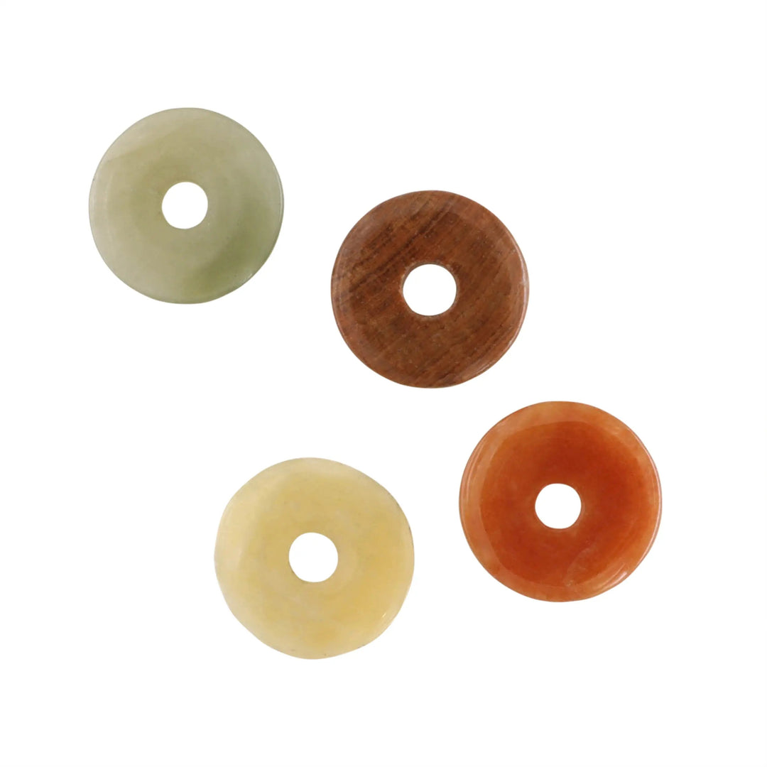 Vedhæng, donut ædelsten, 25mm, flere varianter - uden snor JCentre