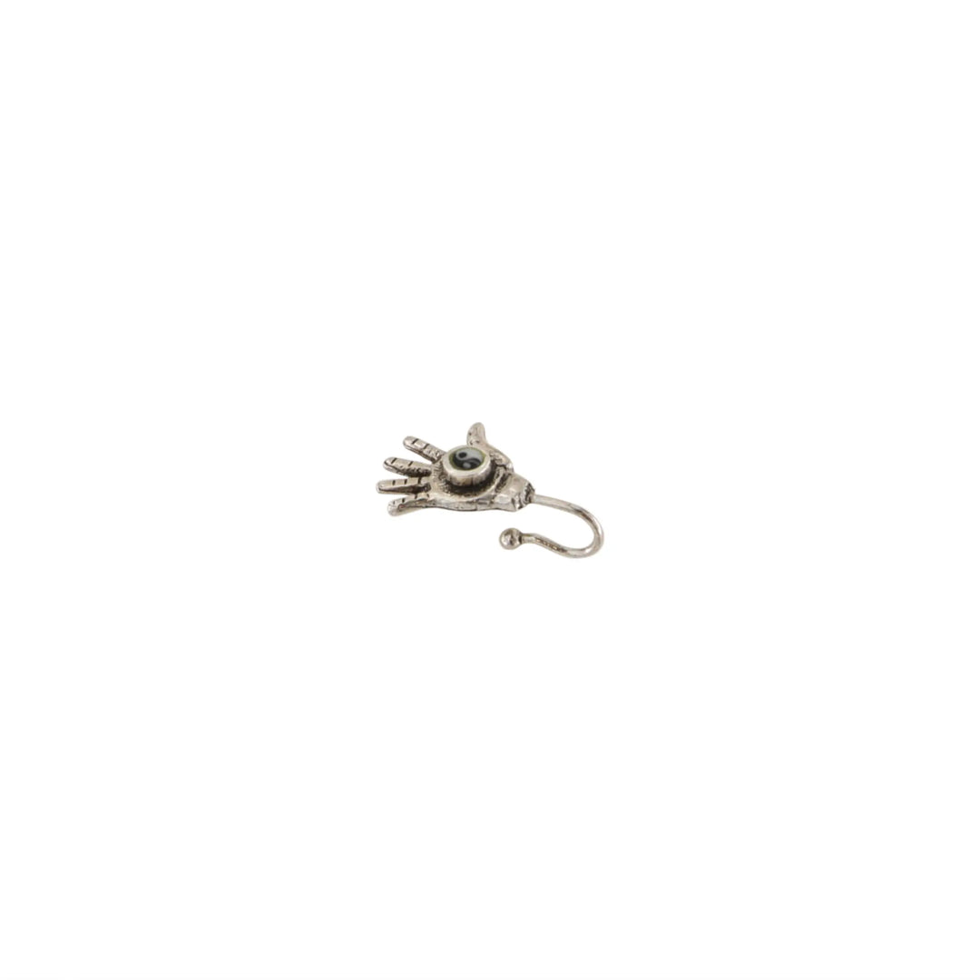 Øreringe, earcuff, hånd med yin og yang symbol, sterlingsølv Beadhouse of Copenhagen