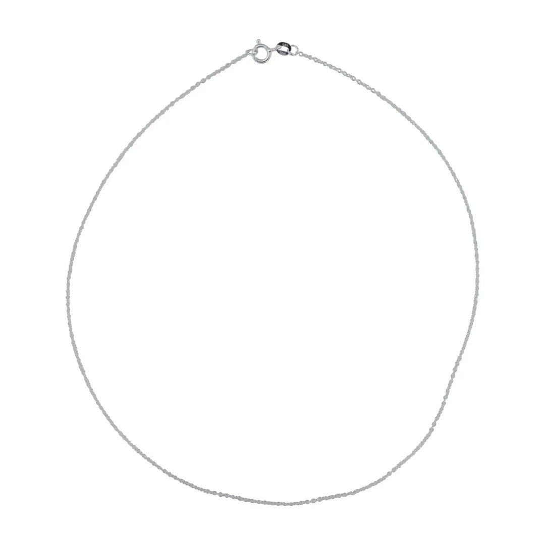 Halskæde, rund anker kæde, sterlingsølv, 40-55cm/1,4mml 