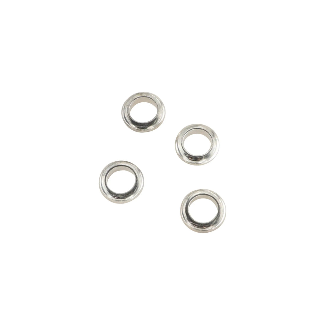 Øskner, runde lukkede, messing forsølvet, 13 x 3,5mm, 4stk Beadhouse of Copenhagen