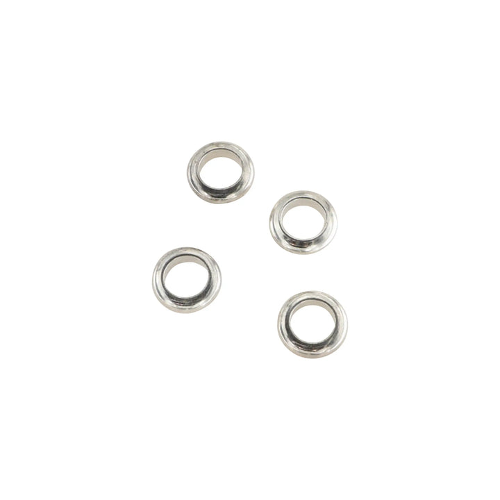 Øskner, runde lukkede, messing forsølvet, 13 x 3,5mm, 4stk Beadhouse of Copenhagen