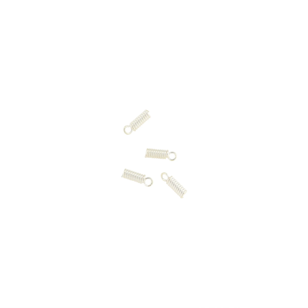 Endedup i forsølvet messing 9,5x3 mm, storkøb BOC