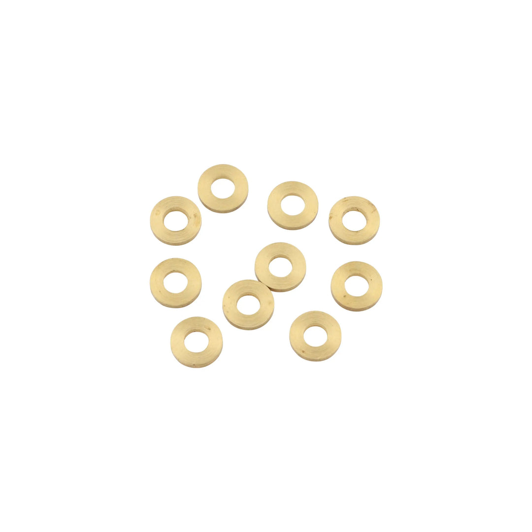 Metalperler, flad donut, forgyldt messing, 7x1 mm. storkøb BOC