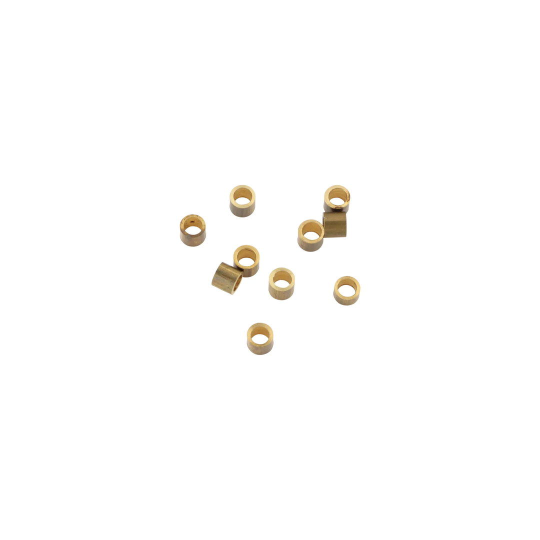 Metalperler, cylinder, messing, 3x3,5 mm, 100-500stk BOC