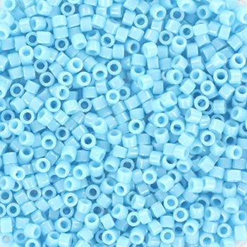 Blå Glasperler miyuki delica opaque luster medium turquoise blue Krea