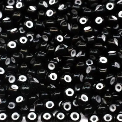 Sorte glasperler, preciosa, black cornelian rund, storkøb 