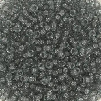 Grå glasperler, miyuki rocailles seed beads, transparent grey Krea