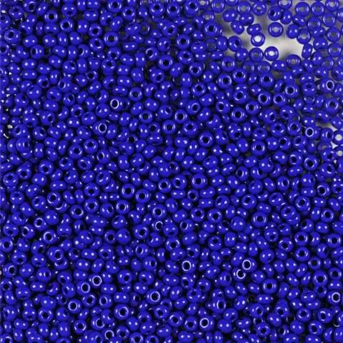 Blå glasperler, preciosa, natural opaque electric dark blue, storkøb Preciosa