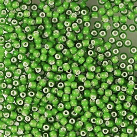 Grønne glasperler, preciosa, green cornelian rund, storkøb Preciosa