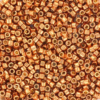 Guld glasperler, miyuki delica's 11/0 duracoat galvanized muscat 1836 Krea