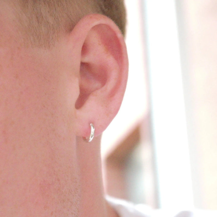 Øreringe, hoops, 12 mm, sterlingsølv 