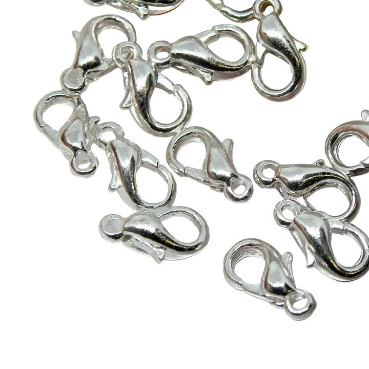 Karabin lås, zamak forsølvet, 6x11mm 