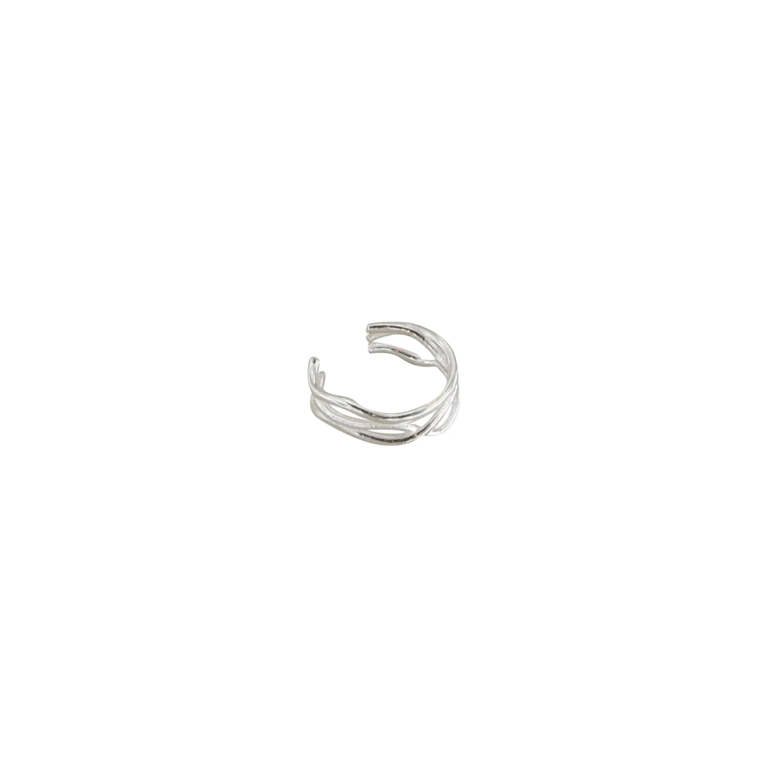 Øreringe, earcuff, sterlingsølv og forgyldt sølv 4x12 mm Silveks