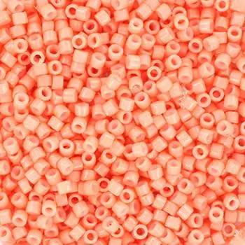 Orange glasperler, miyuki delica beads, duracoat opaque dyed dark salmon Krea