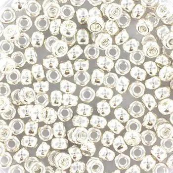 Sølv glasperler, miyuki rocailles beads, bright sterling silver plated Krea