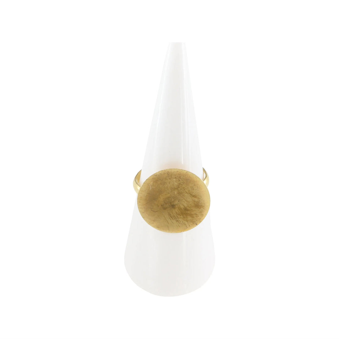 Fingerring til montering, forgyldt messing, justerbar, 18mm. 1-4stk BOC
