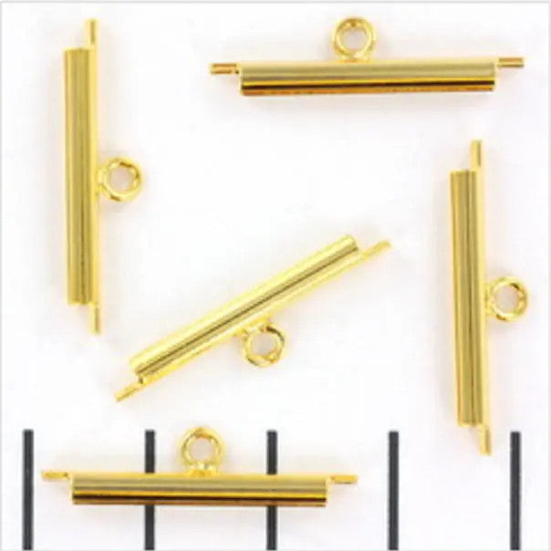 Miyuki afslutning, end tubes for delica's - forgyldt 20 mm Krea