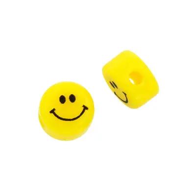 Perler, smiley, plastik, 8 x 5 mm Greece