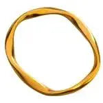 Vedhæng, twisted oval, forgyldt og forsølvet zamak 