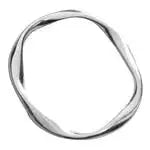 Vedhæng, twisted oval, forgyldt og forsølvet zamak 