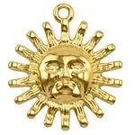 Vedhæng, lille sol, forgyldt og forsølvet zamak Greece