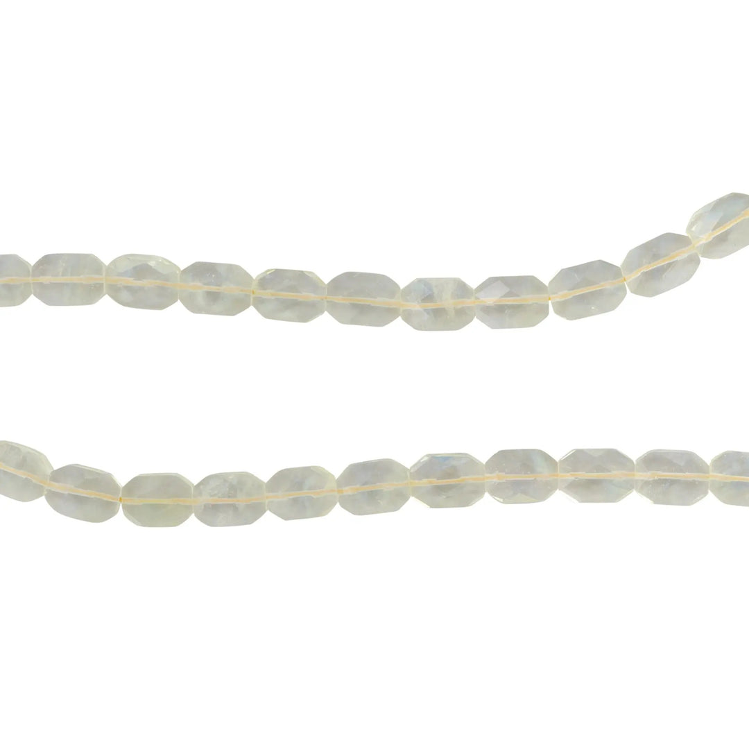 Smykkestensperler, string, kvarts syntetisk oval facetteret, 10 x 14 mm BOC