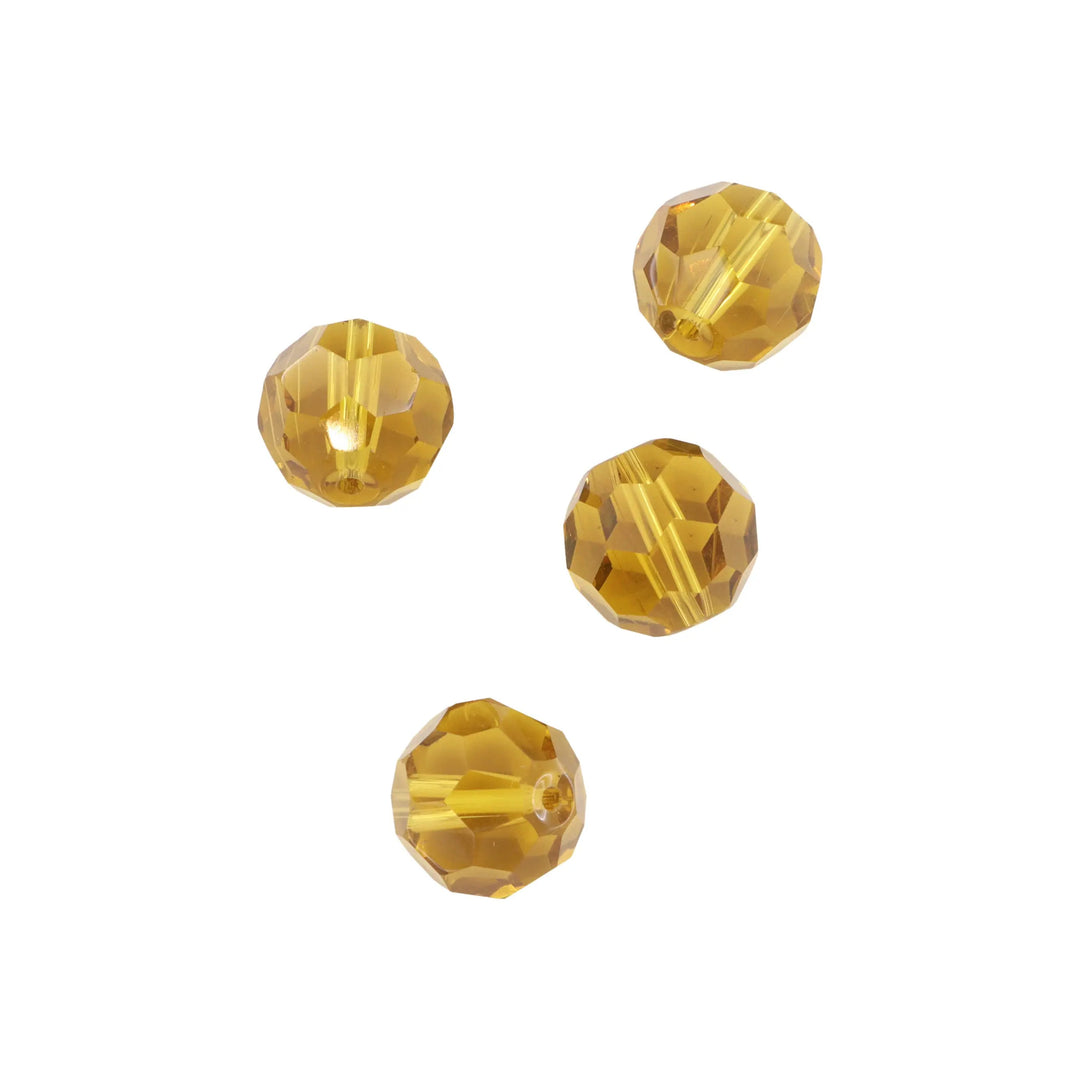 Krystalperler, preciosa beads, rund facetteret, glas, 14 mm - flere farver Preciosa