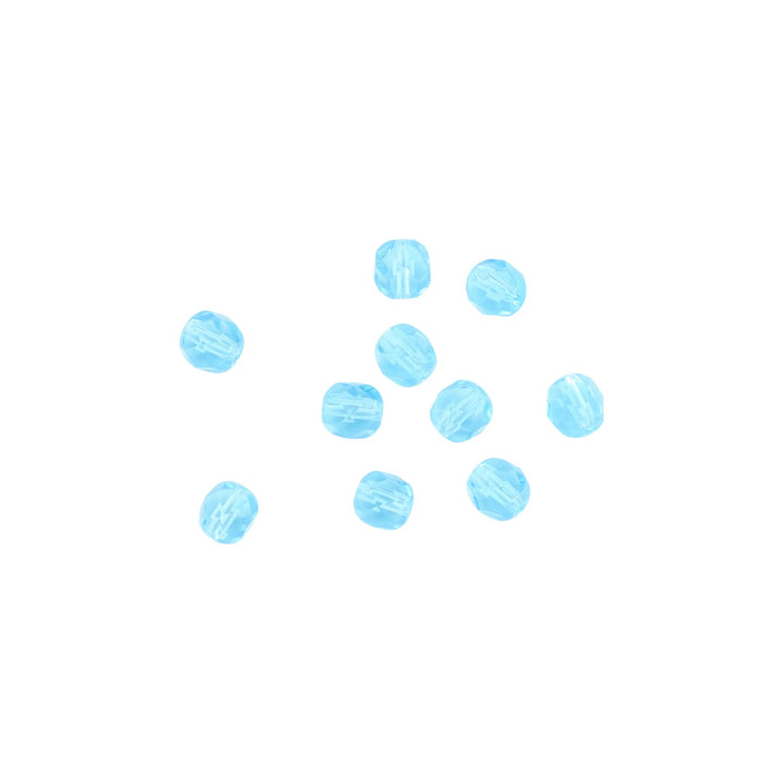 Krystalperler, preciosa beads, rund facetteret, glas, 6 mm - flere farver Preciosa