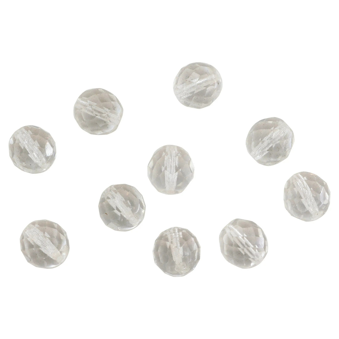 Krystalperler, preciosa beads, rund facetteret, glas, 12 mm - flere farver Preciosa