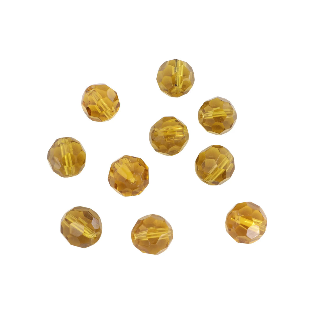 Krystalperler, preciosa beads, rund facetteret, glas, 12 mm - flere farver Preciosa