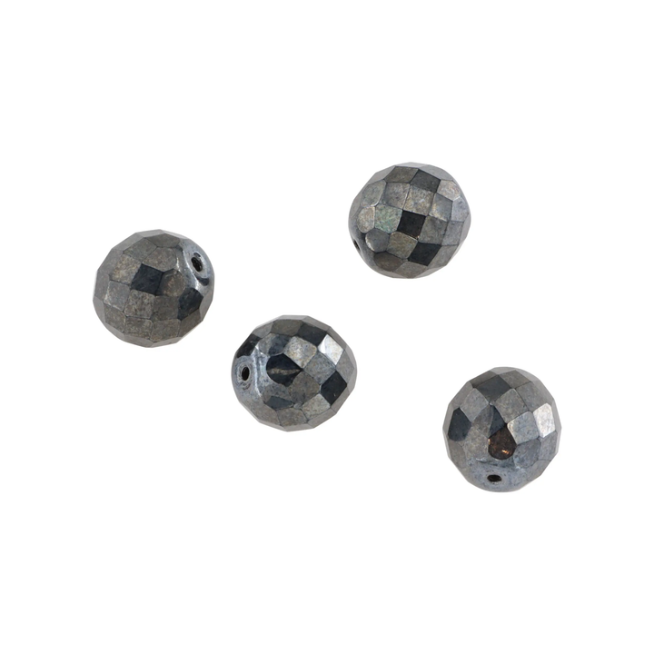 Krystalperler, preciosa beads, rund, mange facetter, glas, 14 mm - flere farver Preciosa